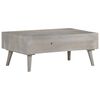 vidaXL Coffee Table Grey 100x60x40 cm Solid Rough Mango Wood