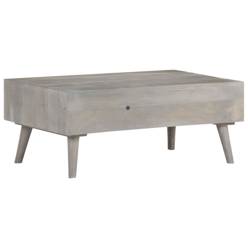vidaXL Coffee Table Grey 100x60x40 cm Solid Rough Mango Wood