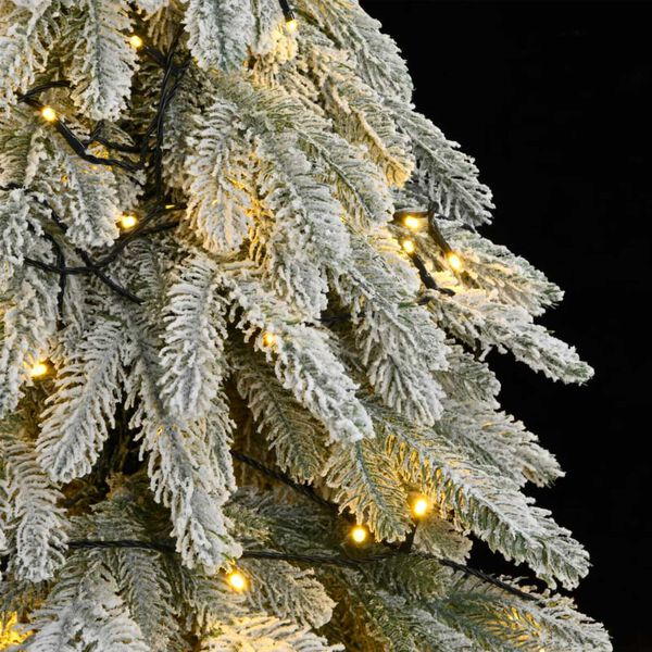 vidaXL Artificial Christmas Tree 300 LEDs & Flocked Snow 180 cm