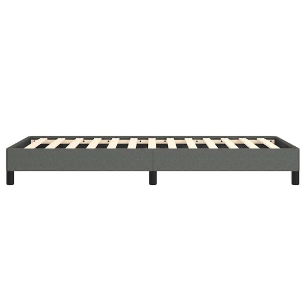 vidaXL Bed Frame without Mattress Dark Grey 100x190 cm Twin Fabric