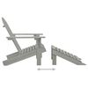 vidaXL Garden Chair with Ottoman Wood Grey