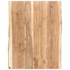 vidaXL Table Top Solid Acacia Wood 80x(50-60)x3.8 cm
