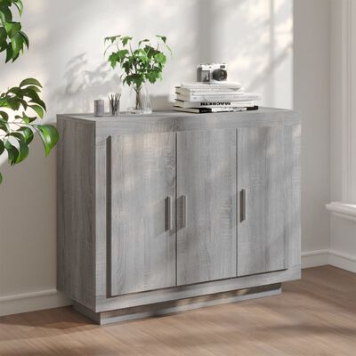vidaXL Sideboard Grey Sonoma 92x35x75 cm Engineered Wood