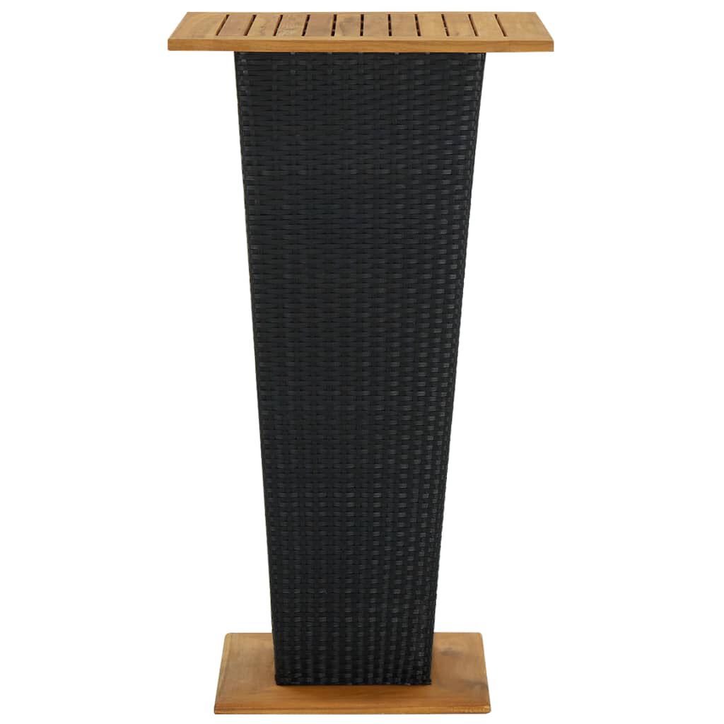 vidaXL 5 Piece Garden Bar Set with Cushions Poly Rattan Black