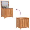 vidaXL Garden Storage Box 60x50x58 cm Solid Teak Wood