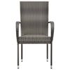 vidaXL 3 Piece Garden Dining Set Grey