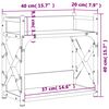 vidaXL Printer Stand 2-Tier Smoked Oak 40x20x40 cm Engineered Wood