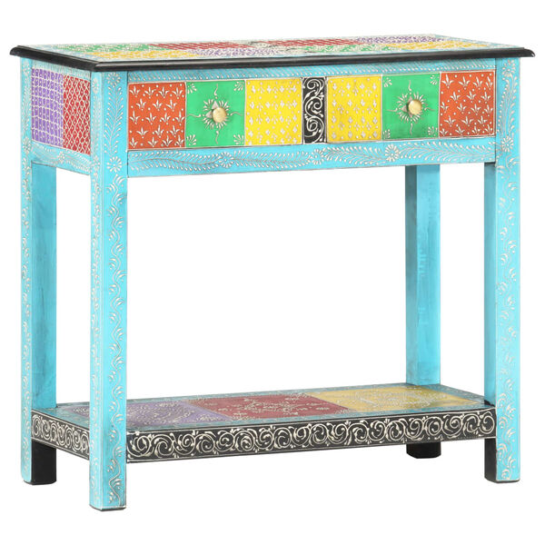 vidaXL Hand Painted Console Table 80x35x75 cm Solid Mango Wood