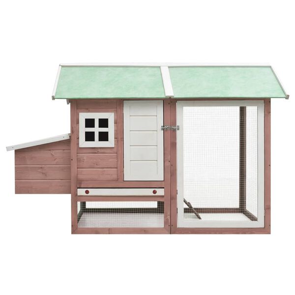 vidaXL Chicken Cage Mocha 170x81x110 cm Solid Pine & Fir Wood