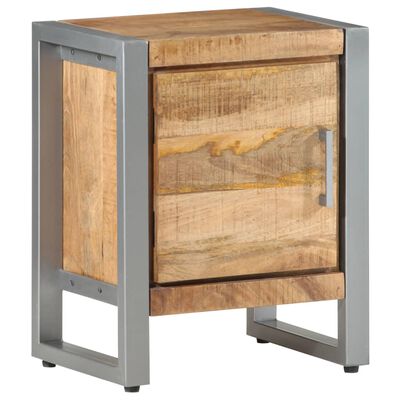 vidaXL Bedside Cabinet 40x30x50 cm Rough Mango Wood