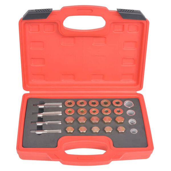 vidaXL Oil Drain Plug Repair Kit 64 pcs Set M13 M15 M17 M20