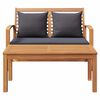 vidaXL Garden Bench Natural 110 x 64 x 76.5 cm Solid teak wood