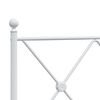 vidaXL Metal Bed Frame without Mattress with Footboard White 150x200cm