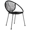 vidaXL Garden Chairs 2 pcs PVC Rattan Black