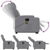 vidaXL Stand up Massage Recliner Chair Light Grey Fabric