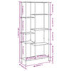 vidaXL Book Shelf 80x30x180 cm Steel and Engineered Wood