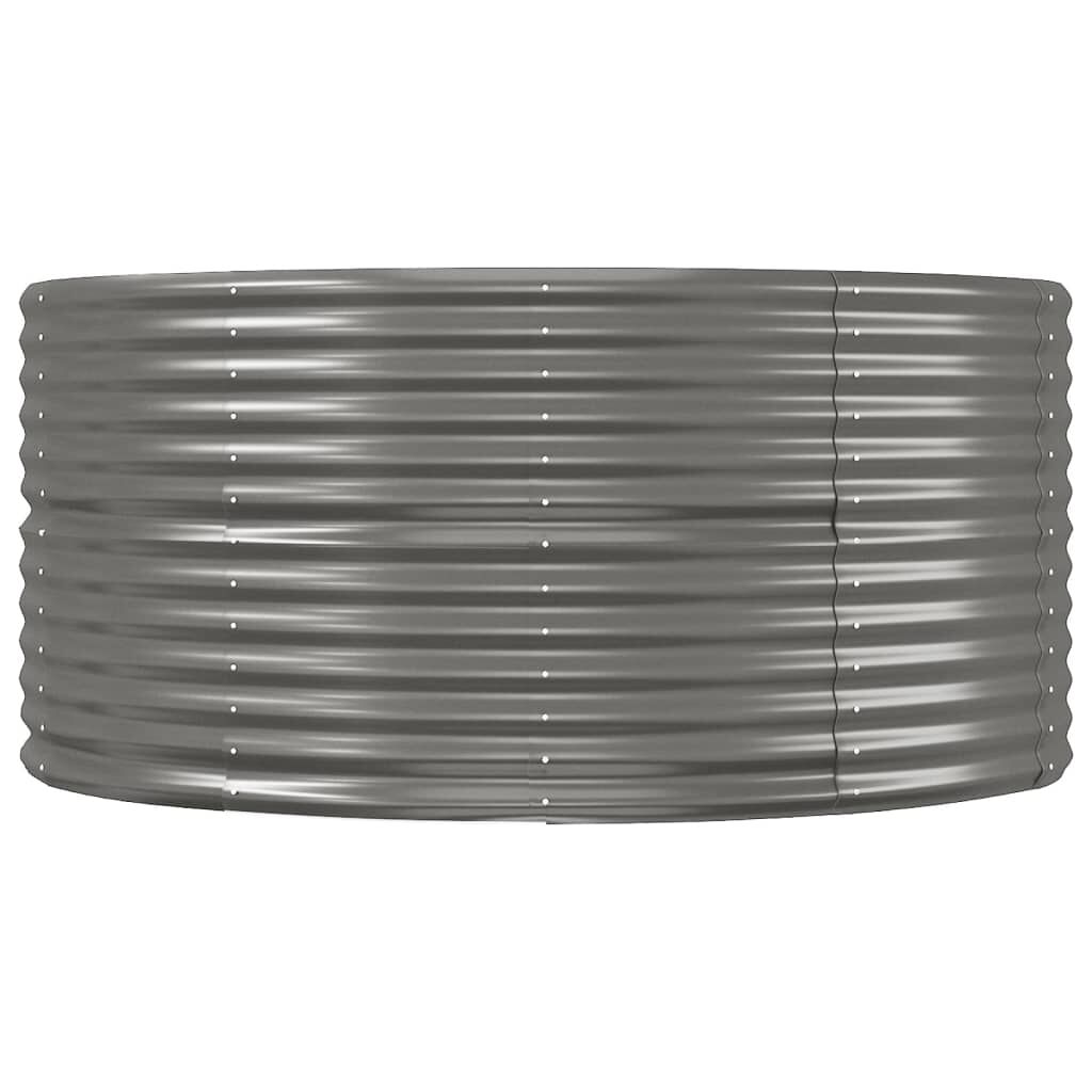 vidaXL Garden Raised Bed Grey 212x140x68 cm Powder-coated Steel