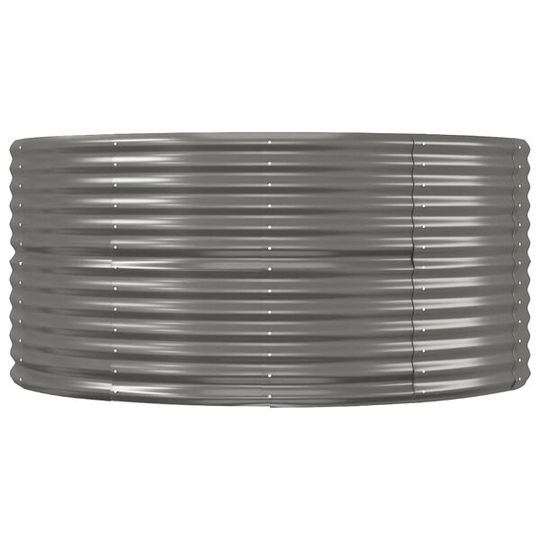 vidaXL Garden Raised Bed Grey 212x140x68 cm Powder-coated Steel
