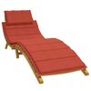 vidaXL Sun Lounger Cushion Melange Red 186x58x4 cm Fabric