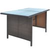vidaXL 6 Piece Outdoor Dining Set with Cushions Poly Rattan Brown
