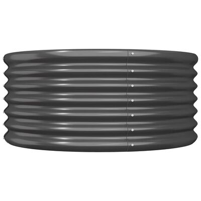 vidaXL Garden Planter Powder-coated Steel 80x80x36 cm Anthracite