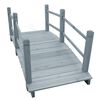 vidaXL Garden Bridge Grey 140x60x56 cm Solid Firwood