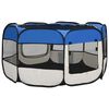 vidaXL Foldable Dog Playpen with Carrying Bag Blue 125x125x61 cm