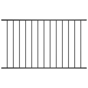 vidaXL Fence Panel Powder-coated Steel 1.7x1.17 m Black