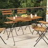 vidaXL Folding Bistro Table 100x54x71 cm Solid Wood Acacia and Steel