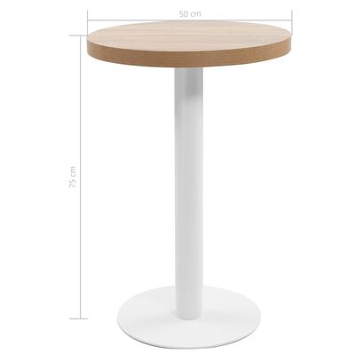 vidaXL Bistro Table Light Brown 50 cm MDF