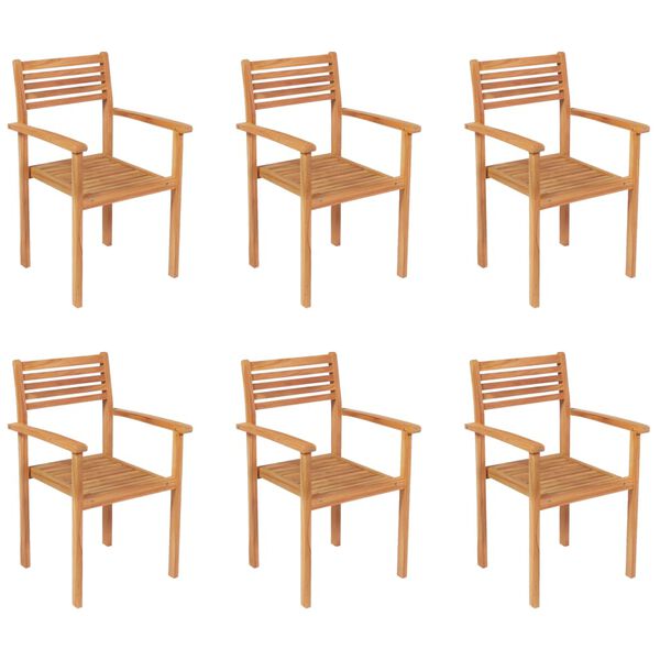 vidaXL 7 Piece Garden Dining Set Solid Teak Wood