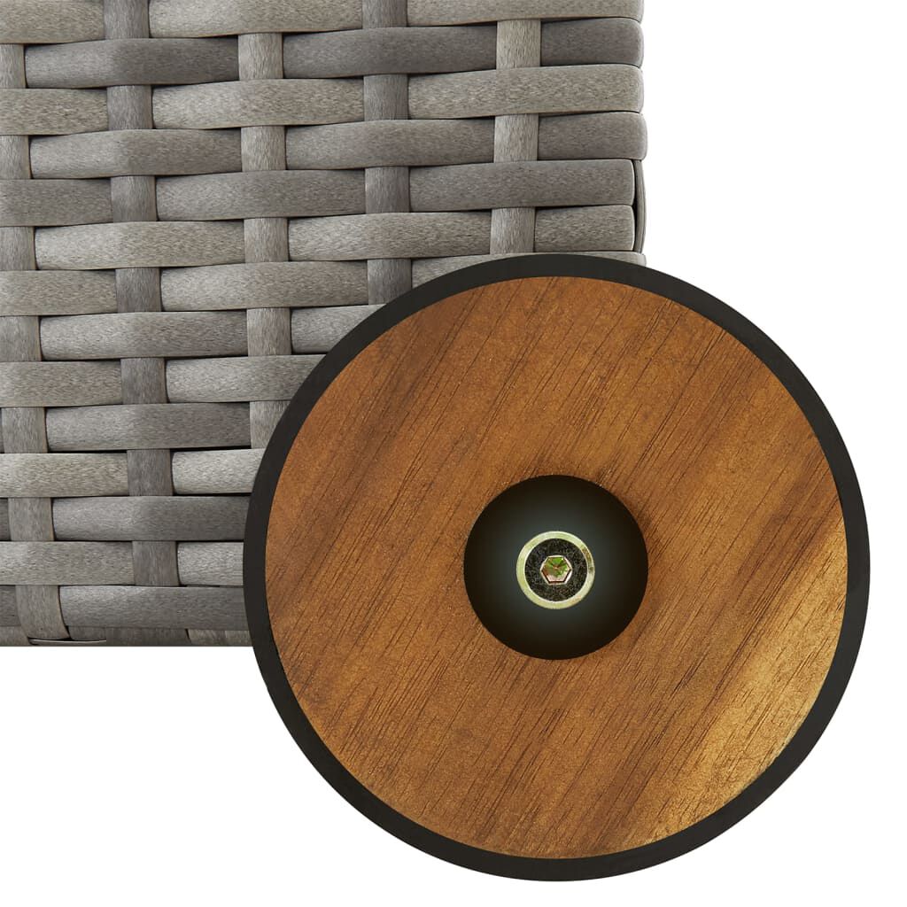 vidaXL Garden Storage Box Light Grey 120x65x61 cm Poly Rattan