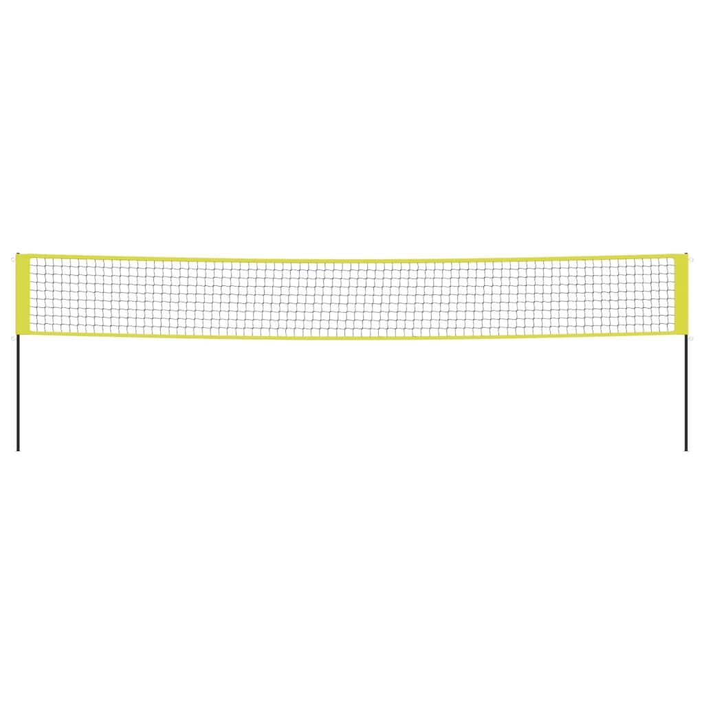 vidaXL Volleyball Net Yellow and Black 823x244 cm PE Fabric