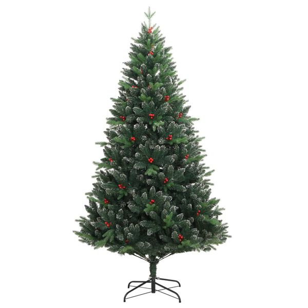 vidaXL Artificial Hinged Christmas Tree 150 LEDs 150 cm