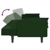 vidaXL 2-Seater Sofa Bed with Two Pillows Dark Green Velvet