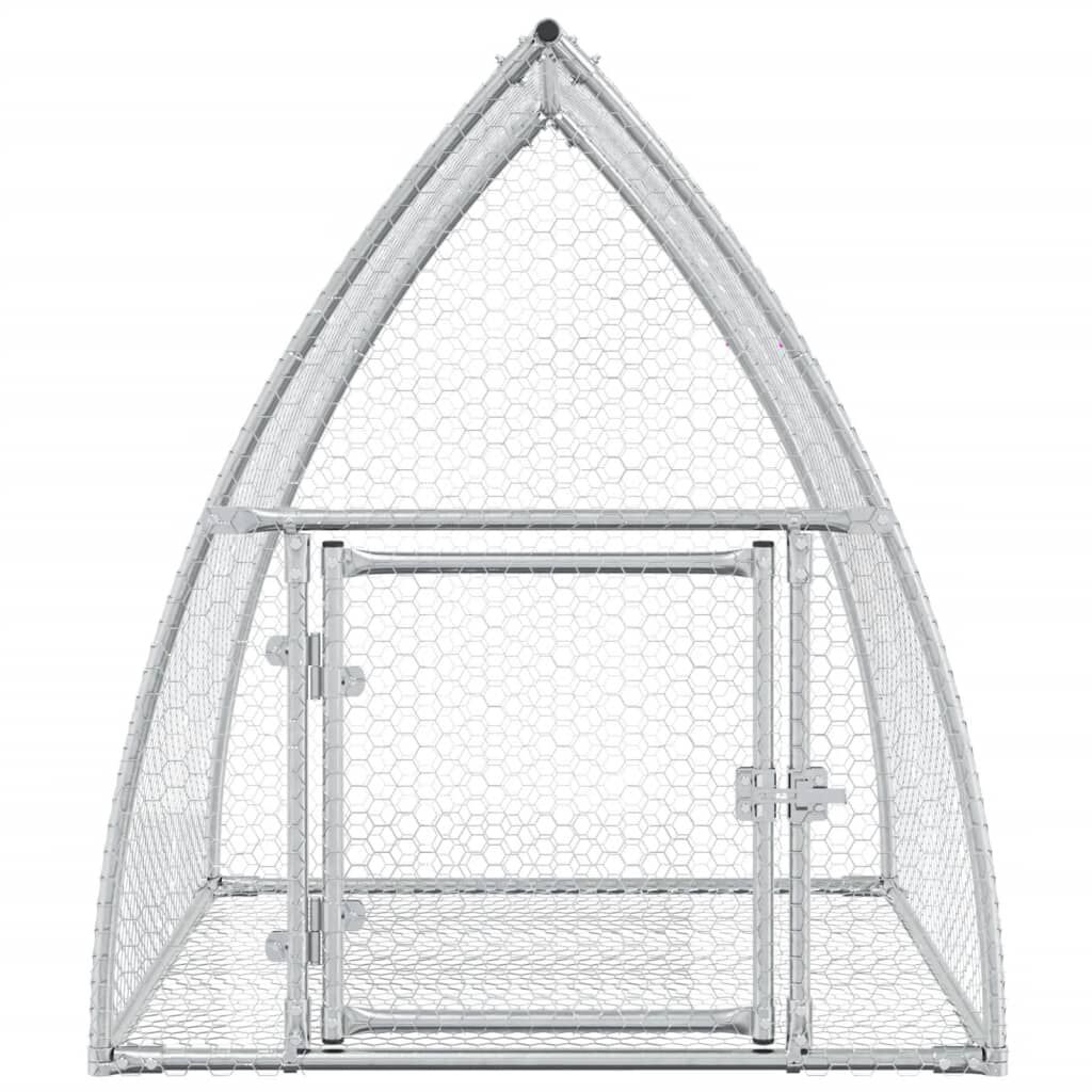 vidaXL Rabbit Hutch Silver 100x105x120 cm Galvanised Steel