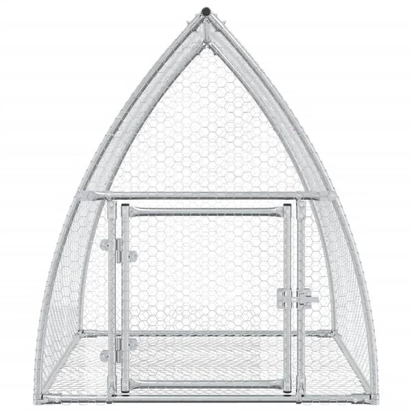 vidaXL Rabbit Hutch Silver 100x105x120 cm Galvanised Steel