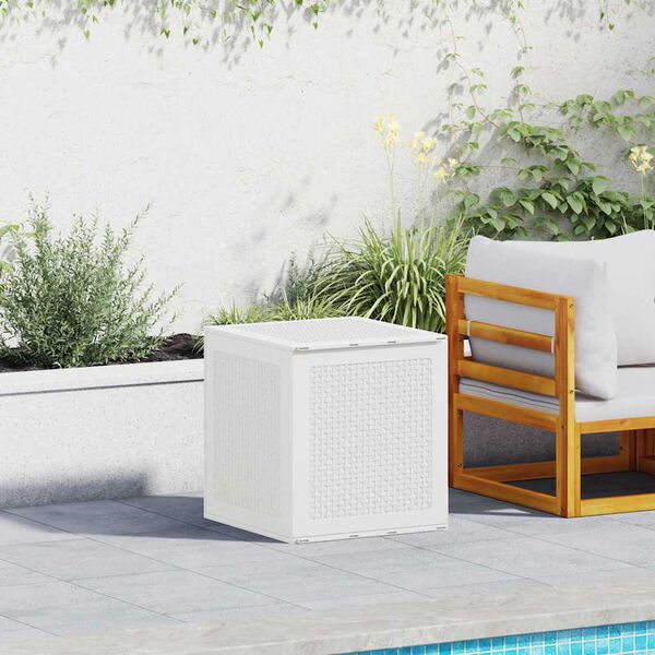 vidaXL Garden Storage Box White 55 x 53 x 57 cm Polypropylene
