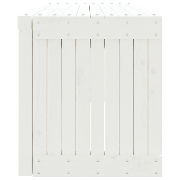 vidaXL Garden Bench Extendable White 212.5x40.5x45 cm Solid Wood Pine