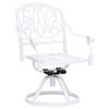 vidaXL Swivel Garden Chairs 2 pcs Cast Aluminium White