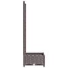 vidaXL Garden Planter with Trellis Brown 40x40x121.5 cm PP