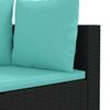 vidaXL 5 Piece Garden Sofa Set with Cushions Black Poly Rattan
