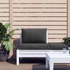 vidaXL Pallet Cushions 2 pcs Melange Anthracite Fabric