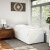 vidaXL Bed Frame without Mattress White Twin Faux Leather