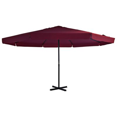 vidaXL Garden Parasol with Aluminium Pole 500 cm Bordeaux Red