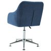 vidaXL Swivel Dining Chair Blue Fabric