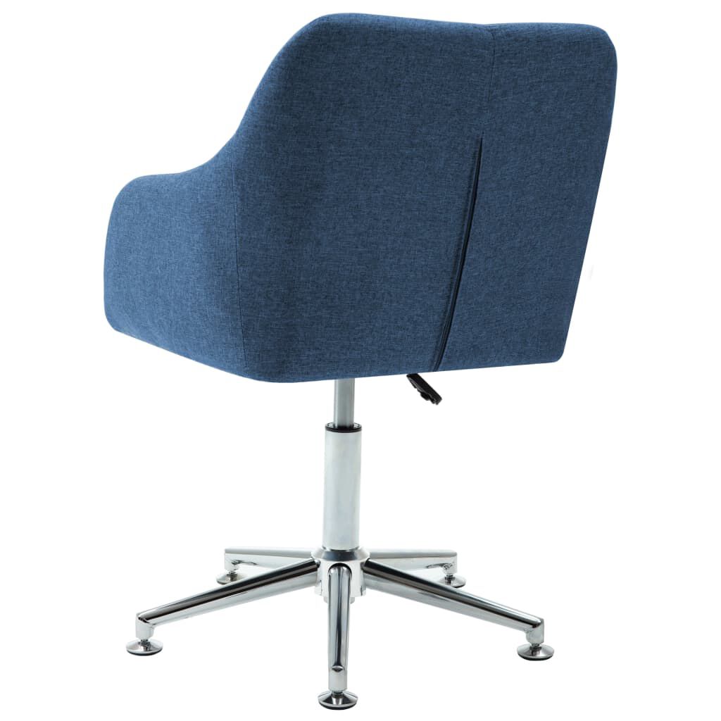 vidaXL Swivel Dining Chair Blue Fabric