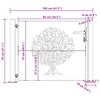 vidaXL Garden Gate 100x75 cm Corten Steel Tree Design