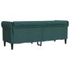 vidaXL Chesterfield Sofa 3-Seater Dark Green Fabric