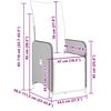 vidaXL 11 Piece Garden Bistro Set with Cushions Grey Poly Rattan